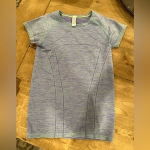 Purple/teal green girls 14 (XS ladies)Ivivva  work out/running T-shirt.